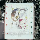 "Seigneur et fille (dedicated: Pour mon ami Edward Quinn, 8.9.60)". La Califormie, Cannes 1960 - Photo by Edward Quinn