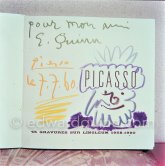 "Faune" or "Tête d' un homme barbu" (dedicated Pour mon ami E. Quinn)", La Californie, Cannes 1963 (photo) - Photo by Edward Quinn