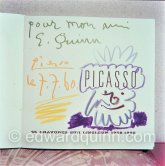 "Faune" or "Tête d' un homme barbu" (dedicated Pour mon ami E. Quinn)", La Californie, Cannes 1963 (photo) - Photo by Edward Quinn