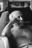 Pablo Picasso at La Californie, Cannes 1961. - Photo by Edward Quinn