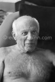 Pablo Picasso at La Californie, Cannes 1961. - Photo by Edward Quinn