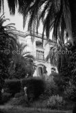 La Californie, seen from the garden. This side of the house faced south, and on the top floor where Pablo Picasso worked and fed the pigeons, he could see the Mediterranean. Cannes 1961. Today: Pavillon de Flore, 22 Avenue de Coste Belle, Cannes. - Photo by Edward Quinn