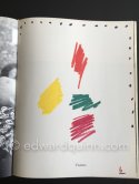 Color crayon drawing made Sep. 27 1961 for Edward Quinn's book "Pablo Picasso at work". Notre-Dame-de-Vie, Mougins 1961. (date of the photo). - Photo by Edward Quinn