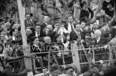 Pablo Picasso, Jacqueline, behind her Daniel-Henry Kahnweiler, Lucia Bosè. Bullfight put on in Pablo Picasso's honor (80. birthday). Vallauris 29.10.1961. - Photo by Edward Quinn