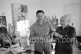 Pablo Picasso and Xavier Busquets, architect of Collegi d’Arquitectes de Catalunya, Barcelona. Mas Notre-Dame-de-Vie, Mougins 1962. - Photo by Edward Quinn