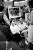 Jacqueline and Marcel Duhamel. Galerie Cavalero. Exhibition "Pignon. Gouaches, aquarelles". 4.-25.8.1962. - Photo by Edward Quinn