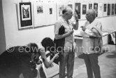Pablo Picasso and Brassaï with photographers. Opening of exhibition "Images de Jacques Prévert", Château Grimaldi, Antibes, 6.8.1963. - Photo by Edward Quinn