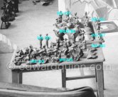 Detail of Pic640139, some sculptures are pairs. . Mas Notre-Dame-de-Vie, Mougins 1964. - Photo by Edward Quinn