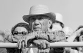 Pablo Picasso attending a bullfight, Fréjus 1965. (Photos of this bullfight in the bull ring see "Miscellaneous") - Photo by Edward Quinn