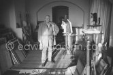 Pablo Picasso at Mas Notre-Dame-de-Vie, Mougins 1965. First photos after surgery at British-American Hospital in Paris. - Photo by Edward Quinn