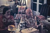 Pablo Picasso and Jacqueline. Mas Notre-Dame-de-Vie, Mougins 1967. - Photo by Edward Quinn