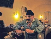 Metamorphosis was key not only in Pablo Picasso's work but also in his private life. He had a fantastic range of hats, caps, and other headgear from all over the world and liked to use them whenever he met a visitor for the first time. Mas Notre-Dame-de-Vie, Mougins 30.12.1969. - Photo by Edward Quinn