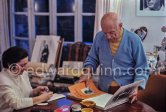 Pablo Picasso and Jacqueline. Mas Notre-Dame-de-Vie, Mougins. 1969. - Photo by Edward Quinn