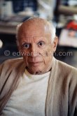 Pablo Picasso at Mas Notre-Dame-de-Vie, Mougins 1971. (Dating on the basis of Pablo Picasso_125I_0003_Colorbox) - Photo by Edward Quinn