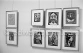 Exhibition "Pablo Picasso: 172 dessins en noir et blanc et en couleurs. 21.11.71-18.8.72" Galerie Louise Leiris, Paris 1.12.1972 - 13.1.1973. - Photo by Edward Quinn