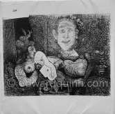 Catalog of the exhibition "Pablo Picasso: 156 gravures." Exposition 24.1.-24.2.1973". Exh. cat. : Galerie Louise Leiris. Paris 1973 - Photo by Edward Quinn