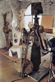 A view of the sculpture studio on the ground floor of Mas Notre-Dame-de-Vie. Amid Pablo Picasso’s own sculptures a plaster copy of Michelangelo’s "Dying Slave". Mas Notre-Dame-de-Vie, Mougins 1974. (photographed after Pablo Picasso's death) - Photo by Edward Quinn
