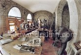 Studio de la sculpture. Ground floor, Mas Notre-Dame-de-Vie, Mougins 1974. (photographed after Pablo Picasso's death) - Photo by Edward Quinn
