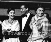 Lilo Pulver, Carlos Thompson, Lilli Palmer. Cannes 1958. - Photo by Edward Quinn