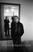 Francis Bacon in his Studio in Paris 1979, Edward Quinn in the mirror. - Photo by Edward Quinn
