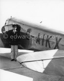 Edward Quinn, Navigator, Chartair. About 1948. - Photo by Edward Quinn