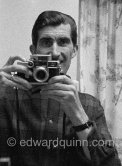 Edward Quinn, with his Leica M3, Nice about 1956. - Photo by Edward Quinn
