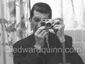 Edward Quinn, with his Leica M3, Nice about 1956. - Photo by Edward Quinn