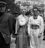 On the set of the film "The Racers". Actress Agnès Laury and driver Lance Macklin. Monaco 1954. - Photo by Edward Quinn