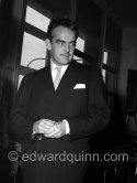 Prince Rainier after the press conference re wedding. Monaco 1956. - Photo by Edward Quinn
