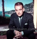 Prince Rainier in the gardens of the palace on the Rocher of Monaco-Ville 1954. - Photo by Edward Quinn