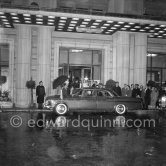 Prince Rainier and Princess Grace leaving the International Sporting Club. Monte Carlo 1956. Car: 1956. Imperial (Chrysler) four-door sedan (Grace Kelly) - Photo by Edward Quinn