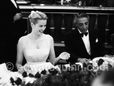 Princess Grace and Aristotle Onassis. Inauguration of the Grill Room at Hôtel de Paris, Monaco 1959 - Photo by Edward Quinn