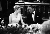 Princess Grace and Aristotle Onassis. Inauguration of the Grill Room at Hôtel de Paris, Monaco 1959 - Photo by Edward Quinn