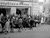 Prince Rainier and Princess Grace. Via Giacomo Matteotti, San Remo about 1956. Car: 1955 Ford Sunliner (Monaco plate 5977) - Photo by Edward Quinn
