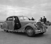 N° 211 Cecil Vard / A. Young on Jaguar MK V, 3th. Rallye Monte Carlo 1951. - Photo by Edward Quinn