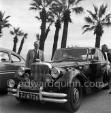 N° 213 Balley / Carey EIR on Jaguar MK V. Rallye Monte Carlo 1951. - Photo by Edward Quinn