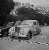 N° 269 Stanley-Turner / Wilson on Alvis taking part in the regularity speed test on the circuit of the Monaco Grand Prix. Rallye Monte Carlo 1951. - Photo by Edward Quinn