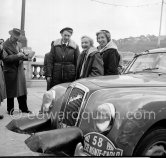 N° 58 Puyenbrook / Needham on Lancia Aurelia. Rallye Monte Carlo 1952. - Photo by Edward Quinn
