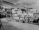 N° 269 Stanley-Turner / Wilson on Alvis taking part in the regularity speed test on the circuit of the Monaco Grand Prix. Rallye Monte Carlo 1951. - Photo by Edward Quinn