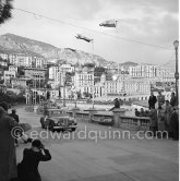 N° 277 Trévoux / Crovetto on Delahaye taking part in the regularity speed test on the circuit of the Monaco Grand Prix. Rallye Monte Carlo 1951. - Photo by Edward Quinn