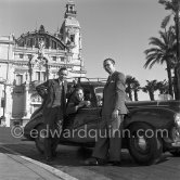 N° 318 Stirling Moss / John Cooper / Desmond Cannell on Sunbeam Talbot 90. Rallye Monte Carlo 1953. - Photo by Edward Quinn
