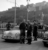 N° 126 Moebius / Bouchard on Porsche 356 1100. Rallye Monte Carlo 1954. - Photo by Edward Quinn