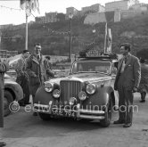 N° 232 Lucas / Handley on Jaguar Mk VII. Rallye Monte Carlo 1954. - Photo by Edward Quinn