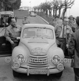 N° 217 Walter Schluter / S. Eickelmann on DKW 900. Rallye Monte Carlo 1955. - Photo by Edward Quinn