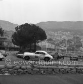 N° 90 Appleyard / Appleyard on Jaguar Mk VII, N° 112 Vard / Jolley on Jaguar MK VII taking part in the regularity speed test on the circuit of the Monaco Grand Prix. Rallye Monte Carlo 1955. - Photo by Edward Quinn
