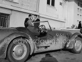 No 110, 1949 Healey Silverstone. 13. Rallye Paris – Saint-Raphaël Féminin 1952. Saint-Raphaël 1952. - Photo by Edward Quinn