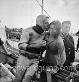 Dimitri Rebikoff and his Swiss wife Ada Niggeler, were amongst the great pioneers of diving, and underwater photography in particular. Cannes 1955. - Photo by Edward Quinn