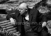 Jean Renoir during filming for BBC program Monitor, episode Father and Son. At Domaine des Collettes, the estate of the Renoir family. Cagnes-sur-Mer 1962. - Photo by Edward Quinn