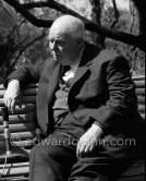 Jean Renoir during filming for BBC program Monitor, episode Father and Son. At Domaine des Collettes, the estate of the Renoir family. Cagnes-sur-Mer 1962. - Photo by Edward Quinn
