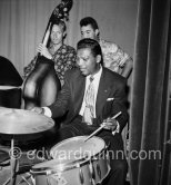 Drums: Sugar Ray Robinson, American professional boxer. Frequently cited as the greatest boxer of all time. Cannes 1951. - Photo by Edward Quinn